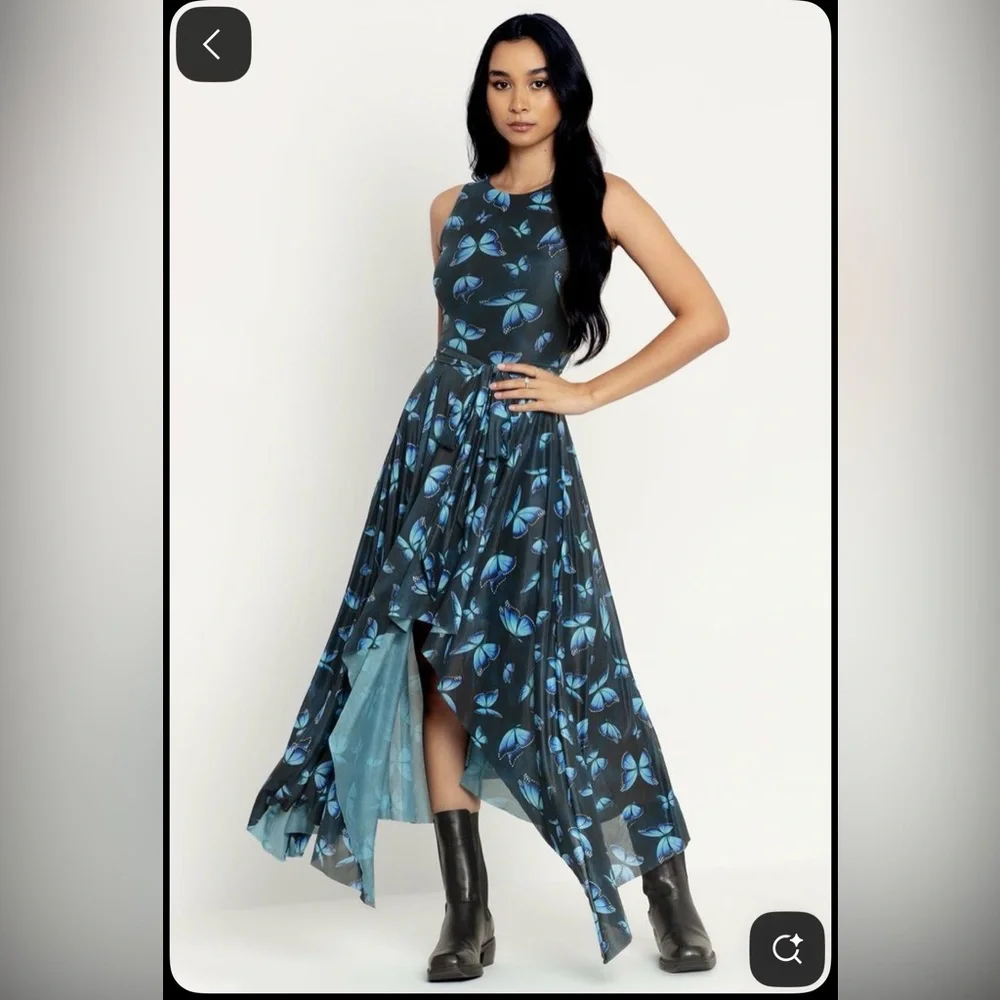 Blackmilk Butterfly Spell Sheer Dance Partner Dress High Low Dress L NWT - Picture 1 of 5